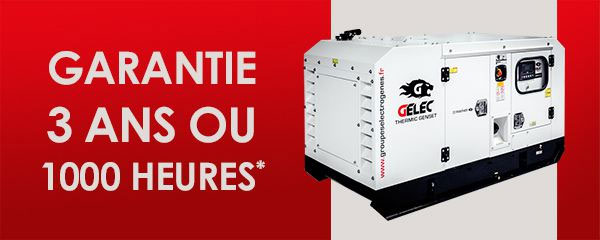 Groupe électrogène GELEC garantie