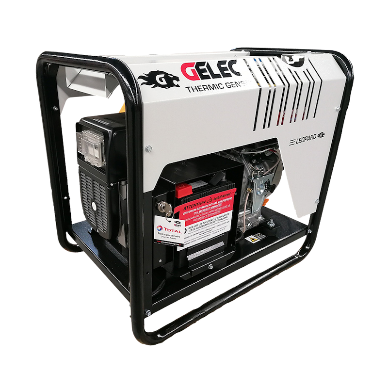 Groupe électrogène portable 7 kVA diesel - Léopard - Open - GELEC Energy