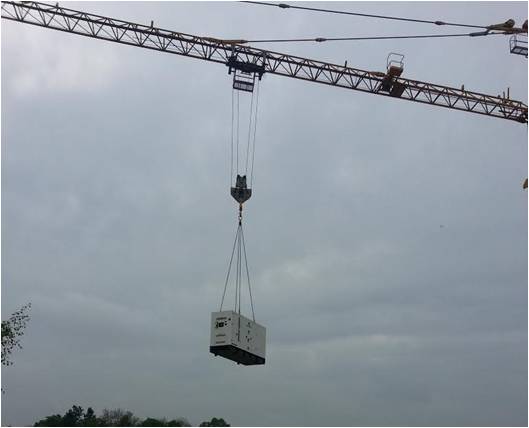 Chantier isolé - Mise en place par grue