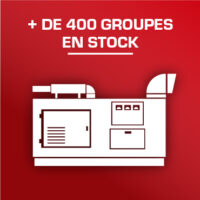 Un stock de 400 machines disponibles Plus de 400 groupes disponibles en stock