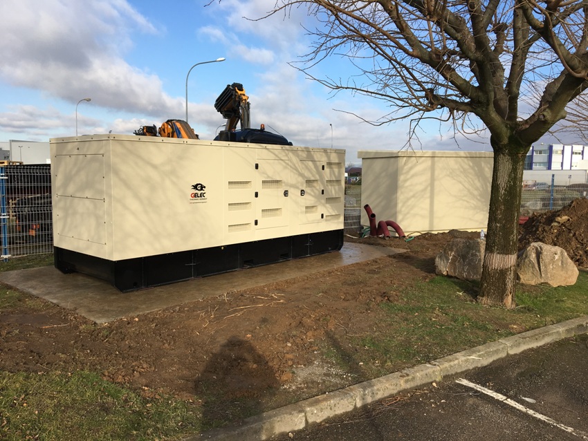 groupe électrogène gelec 800 kva en secours sur une plateformes logistiques - Groupe électrogène plateforme logistique